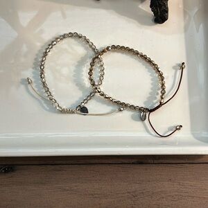 Chan Luu Brown and Silver Bracelets Duo